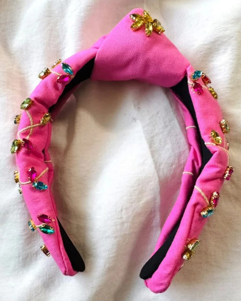 Christmas Light Pink Headband