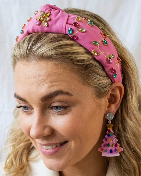 Christmas Light Pink Headband