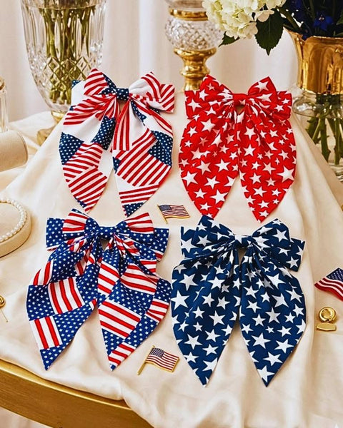 Patriotic Hair Bow Clips
