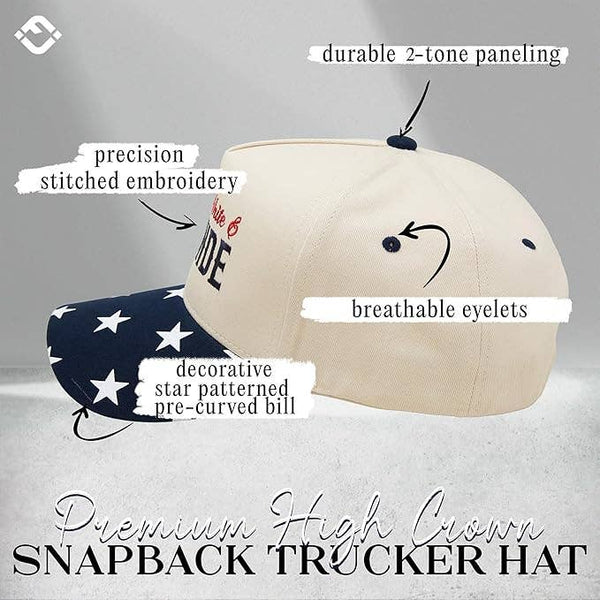 Red White & Blonde Hat