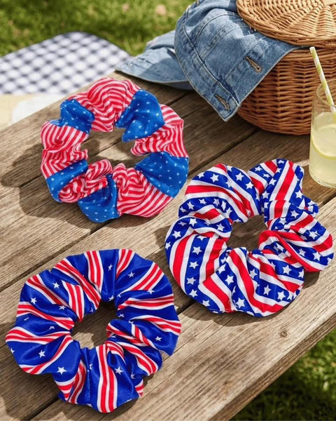 Patriotic Hair Scrunchies