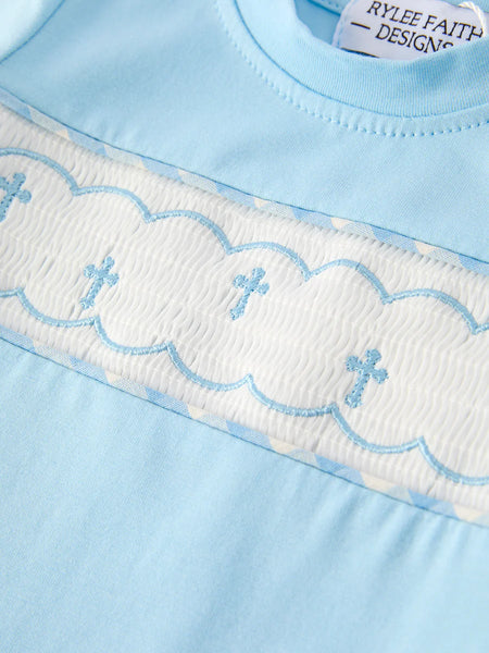 Smocked Christening Romper