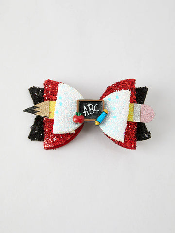 Back To School ABC Sequin Hair Clip