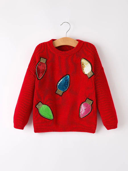 Holiday Bulb Sequin Sweater