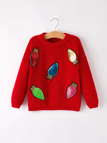 Holiday Bulb Sequin Sweater
