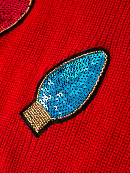 Holiday Bulb Sequin Sweater