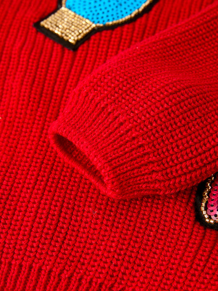 Holiday Bulb Sequin Sweater
