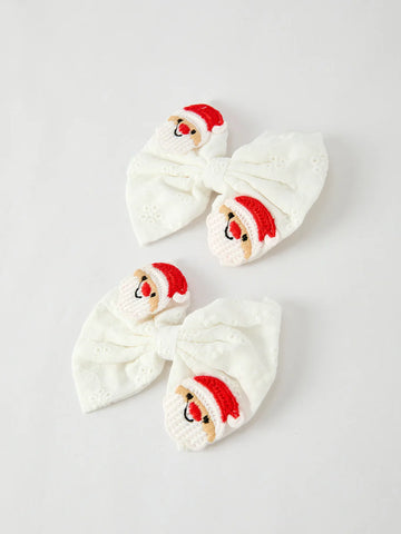 Winter Christmas Santa Hair Clips