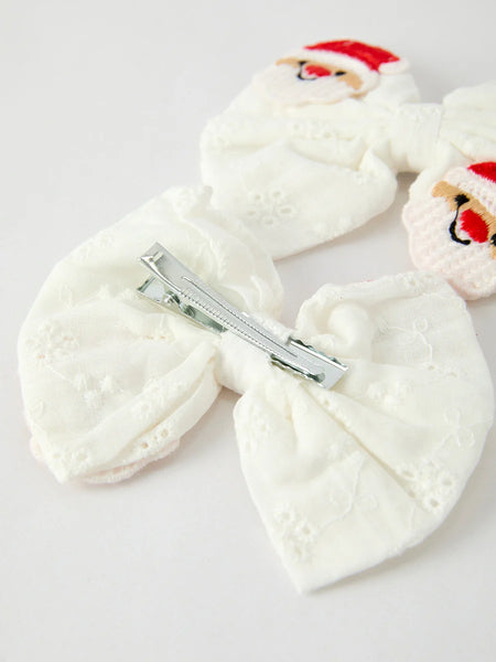 Winter Christmas Santa Hair Clips