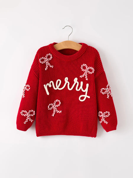 Merry Candy Cane Sweater (Girls)