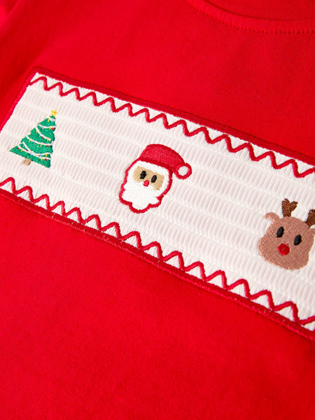Christmas Smock Plaid Boys Set