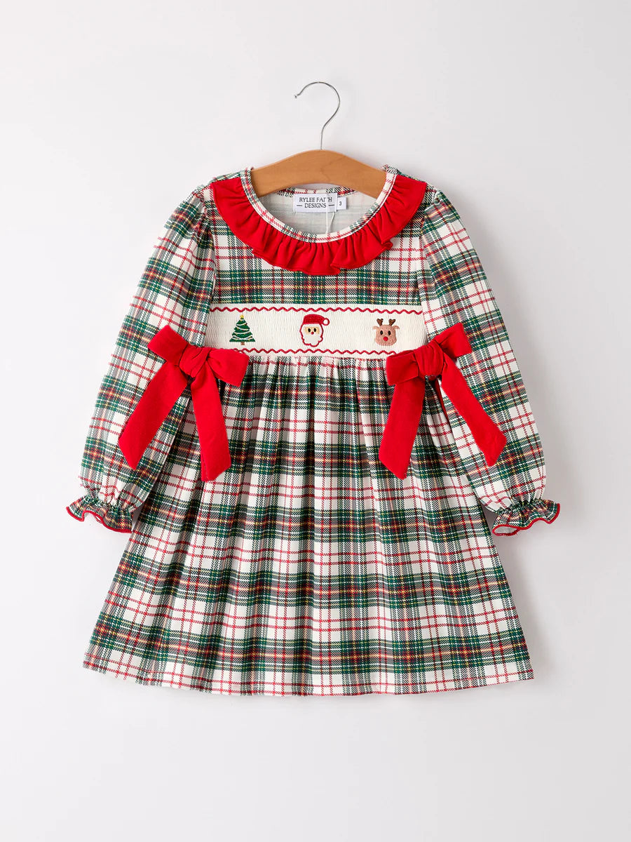 Christmas Smock Plaid Dress