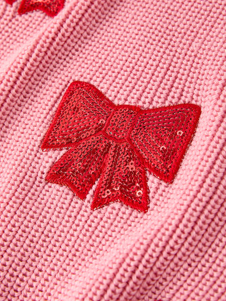 Candy Cane & Bow Sweater