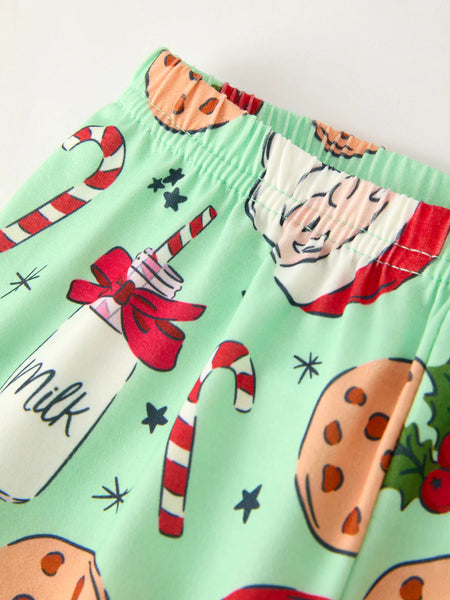 Santa Cookies and Milk PJ Set