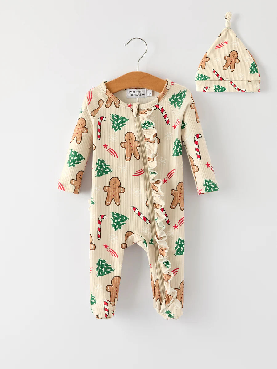 Gingerbread Sweet Holiday Footie