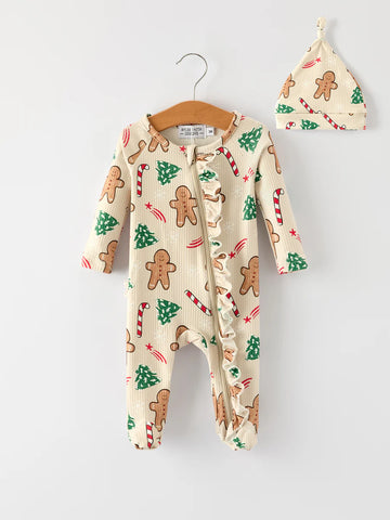 Gingerbread Sweet Holiday Footie