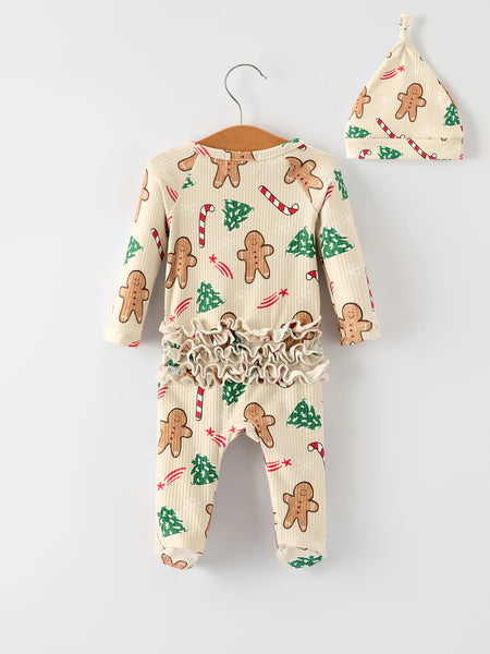 Gingerbread Sweet Holiday Footie