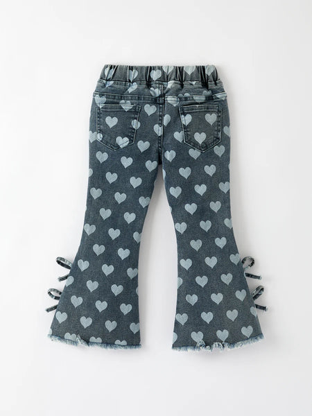 Heart Denim Bells