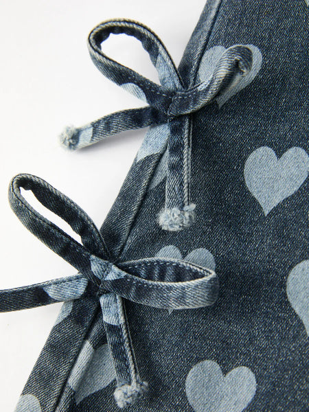 Heart Denim Bells