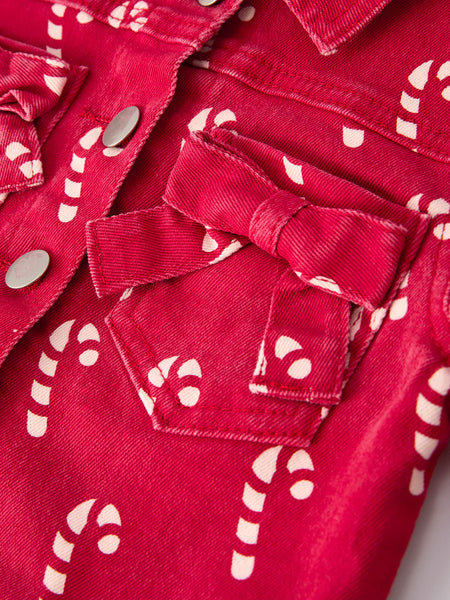 Candy Cane Denim Jacket