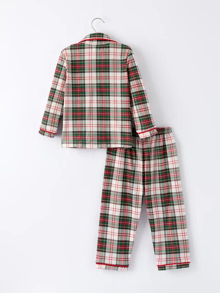 Santa Plaid PJ Set
