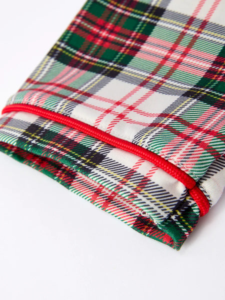 Santa Plaid PJ Set