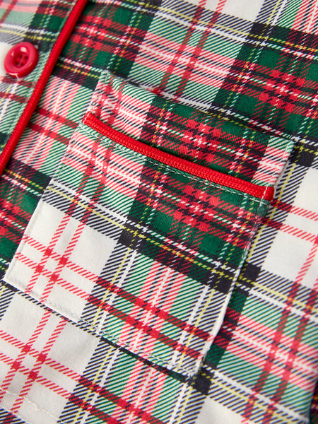 Santa Plaid PJ Set