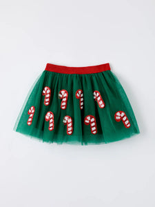 Candy Cane Sequin Tutu Skirt