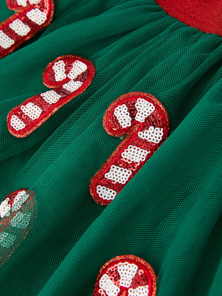 Candy Cane Sequin Tutu Skirt