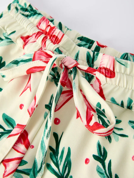 Mommy & Me Holly Bow PJ Set (Mom)