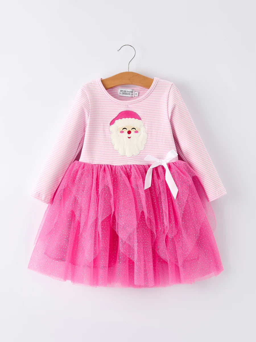 Santa Striped Tutu Dress