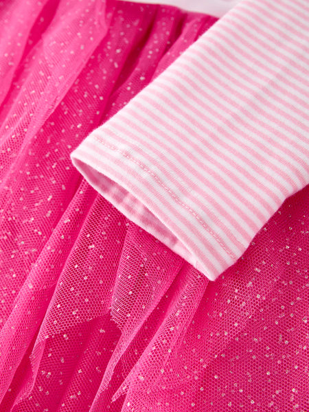 Santa Striped Tutu Dress