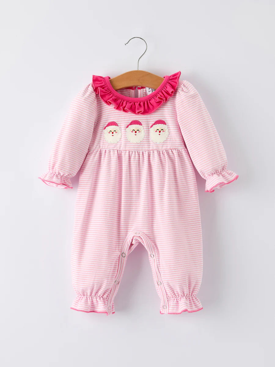 Santa Striped Romper