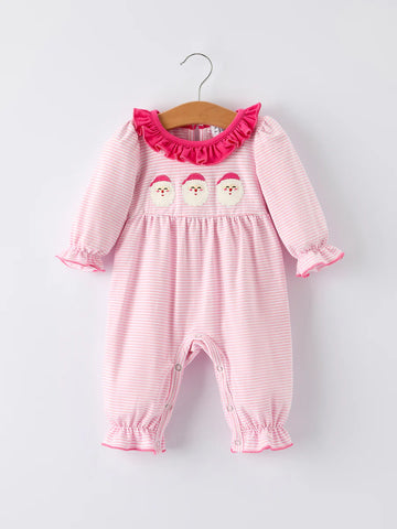 Santa Striped Romper