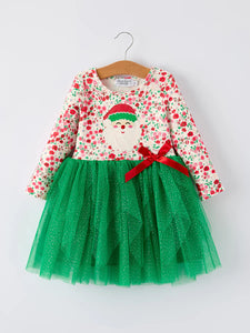 Santa Floral Tutu Dress