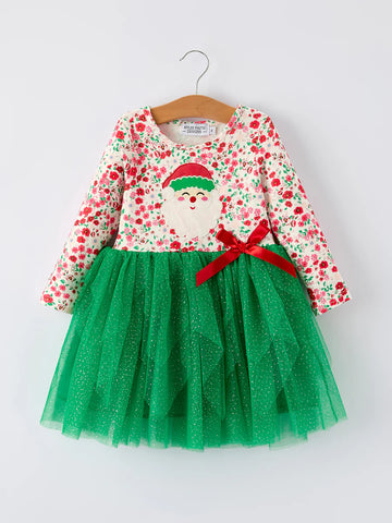 Santa Floral Tutu Dress
