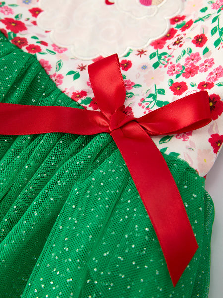 Santa Floral Tutu Dress