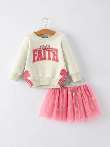 Bow Glitter Tutu Skirt