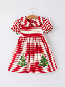 Christmas Tree Striped Dress