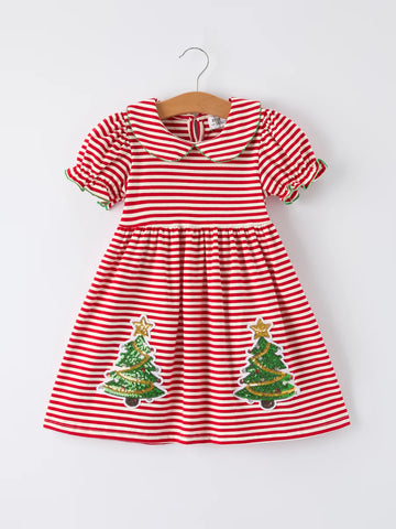 Christmas Tree Striped Dress