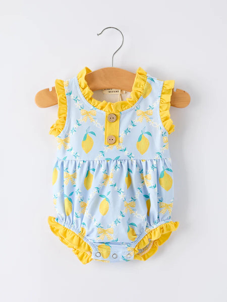 Lemon Floral Romper