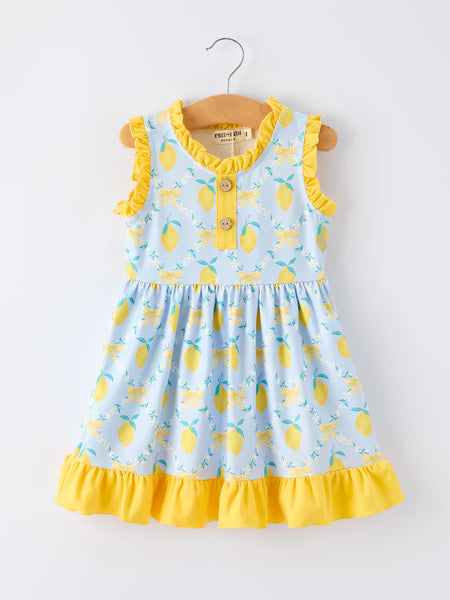 Lemon Floral Dress