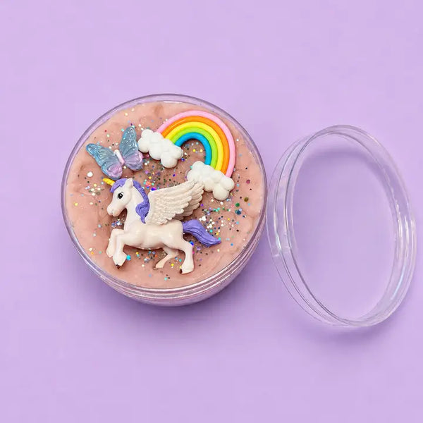 Unicorn Rainbow Sensory Play Dough Jar
