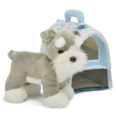 Schnauzer Blue Flowers Bag