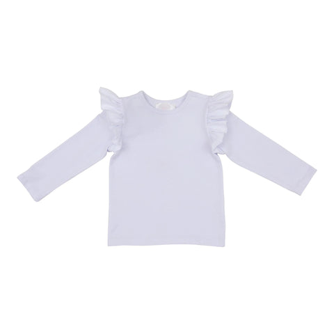 White Ruffle Top