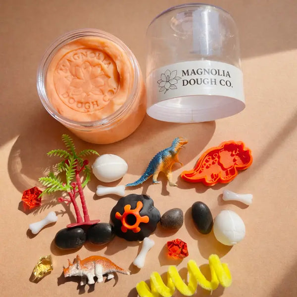Dinosaur Sensory Play Dough Jar