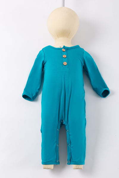 Teal Bamboo Romper