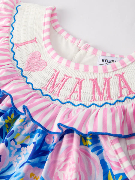 I Love MAMA Smocked Dress