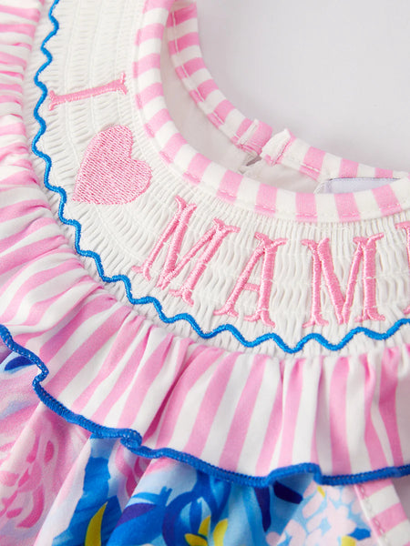 I Love MAMA Smocked Romper