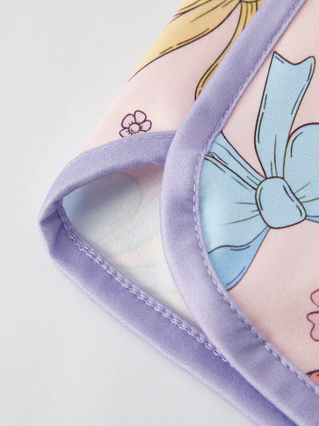 Purple Bow Shorts Set
